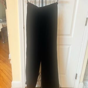 Elegant Black Wide-Leg Velvet Women's Pants